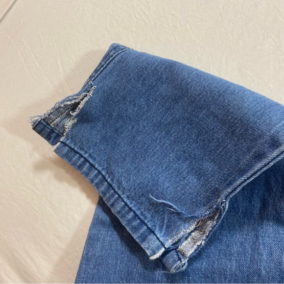 Overalls KK Kardashian Kollection Jumper Overalls Jeans women’s 6 distressed hem - Picture 8 of 11